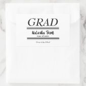 Sticker Rectangulaire Modern Personalized grad school Graduation (Sac)