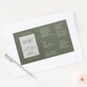 Sticker Rectangulaire Modern Sage Green Boho Logo 4OZ Cosmetic Bottle (Enveloppe)