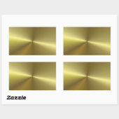 Sticker Rectangulaire Moderne Aspect Métallisé Tendance Doré Faux Vierge (Feuille)