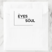 Sticker Rectangulaire MODERNE cite : yeux, fenêtres de l'âme (Sac)