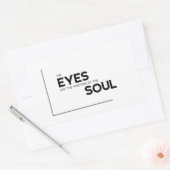 Sticker Rectangulaire MODERNE cite : yeux, fenêtres de l'âme (Enveloppe)