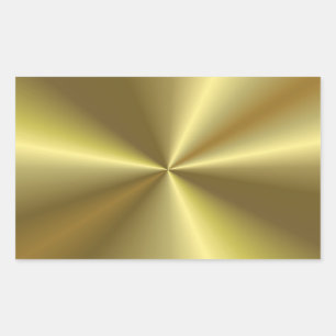 Sticker Rectangulaire Moderne Faux Or Métallisé Aspect Vierge Tendance