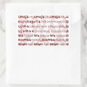 Sticker Rectangulaire Moderne Happy Kwanzaa (Sac)