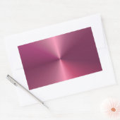 Sticker Rectangulaire Moderne Look Métalisé Tendance Élégant Rose Clair (Enveloppe)