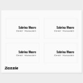 Sticker Rectangulaire Moderne minimaliste professionnel simple (Feuille)