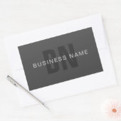 Sticker Rectangulaire Moderne modèle de conception de monogramme éditabl (Enveloppe)