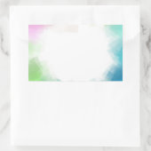 Sticker Rectangulaire Moderne Modèle Vierge Abstrait Personnalisable Ble (Sac)