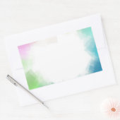 Sticker Rectangulaire Moderne Modèle Vierge Abstrait Personnalisable Ble (Enveloppe)