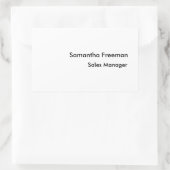 Sticker Rectangulaire Moderne Nettoyant Noir & Blanc Minimaliste (Sac)