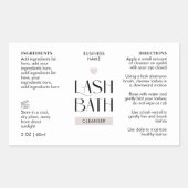 Sticker Rectangulaire Moderne Simple Lash Extensions Beige Nettoyant (Devant)