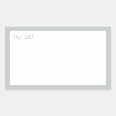 Sticker Rectangulaire Moderne Vert Sage Minimal À Faire Planificateur (Devant)