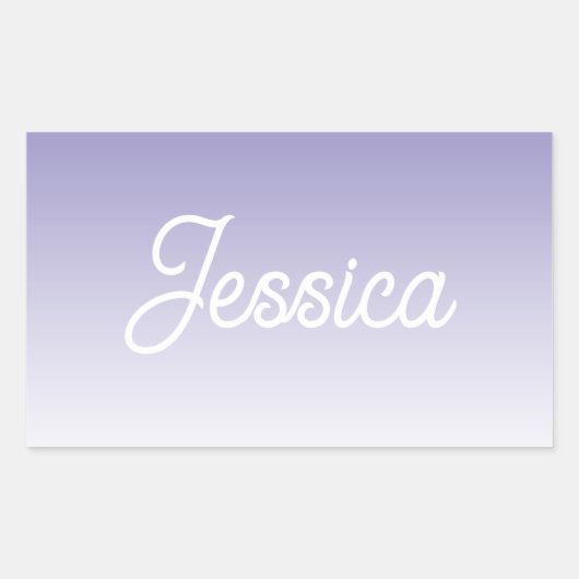 Sticker Rectangulaire (Modifiable) Ombre couleur violet clair et votre t (Devant)
