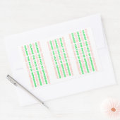 Sticker Rectangulaire Modifier la feuille Face de la dépression (Enveloppe)