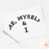 Sticker Rectangulaire Moi-Même Et Je Typographie (Enveloppe)