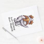 Sticker Rectangulaire Moins d'aboiement, plus de baguage (Enveloppe)
