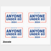 Sticker Rectangulaire Moins de 80 ans (Feuille)