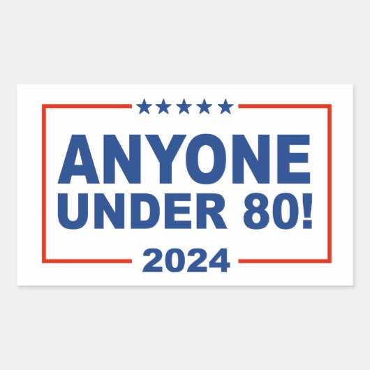 Sticker Rectangulaire Moins de 80 ans (Devant)