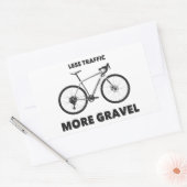 Sticker Rectangulaire Moins de trafic Plus de gravier (Enveloppe)