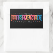 Sticker Rectangulaire Mois du patrimoine hispanique national - Graphique (Sac)