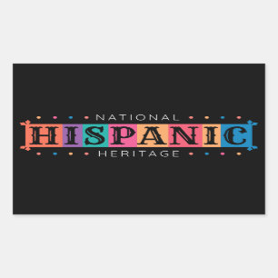 Sticker Rectangulaire Mois du patrimoine hispanique national - Graphique