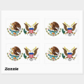 Sticker Rectangulaire Mois national du patrimoine hispanique - Aigles (Feuille)