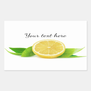 Sticker Rectangulaire Moitié de citron