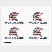 Sticker Rectangulaire Molon Labe ! (Feuille)