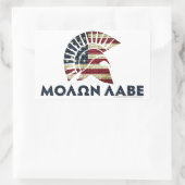 Sticker Rectangulaire Molon Labe ! (Sac)