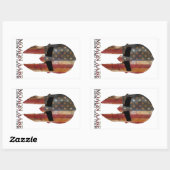 Sticker Rectangulaire Molon Labe (Feuille)