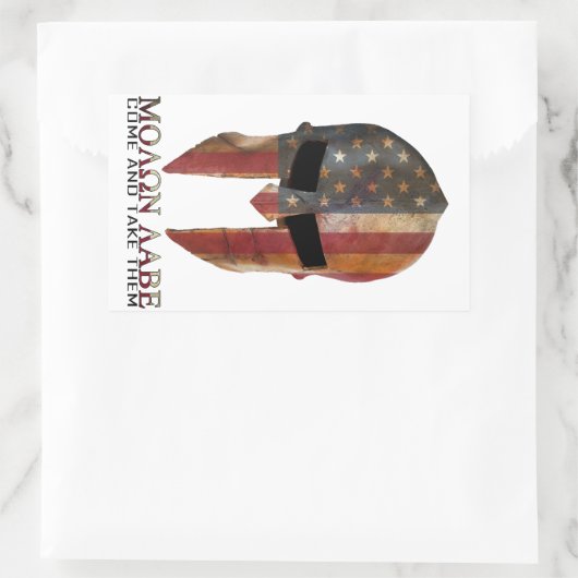 Sticker Rectangulaire Molon Labe (Sac)