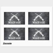 Sticker Rectangulaire Molon Labe (Feuille)