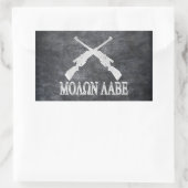 Sticker Rectangulaire Molon Labe (Sac)