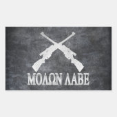 Sticker Rectangulaire Molon Labe (Devant)