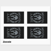 Sticker Rectangulaire Molon Labe Spartan Warriers Laurels Noir (Feuille)