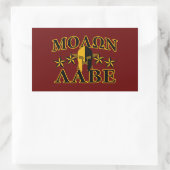 Sticker Rectangulaire Molon Labe Spartan Warrior 5 étoiles Bourgogne (Sac)