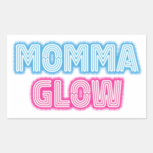 Sticker Rectangulaire Momma Glow (Devant)