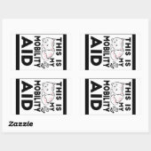 Sticker Rectangulaire Mon Chat d'Aide à la Mobilité (Feuille)