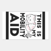 Sticker Rectangulaire Mon Chat d'Aide à la Mobilité (Devant)