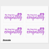 Sticker Rectangulaire Mon Chien A L'Empathie (Feuille)