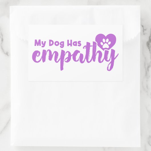 Sticker Rectangulaire Mon Chien A L'Empathie (Sac)