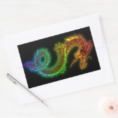 Sticker Rectangulaire Mon chien de garde est un dragon (Enveloppe)