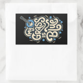 Sticker Rectangulaire Mon Herbe Est Bleu Bluegrass Musique Folle (Sac)