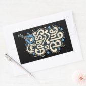 Sticker Rectangulaire Mon Herbe Est Bleu Bluegrass Musique Folle (Enveloppe)