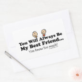 Sticker Rectangulaire Mon meilleur ami (Enveloppe)