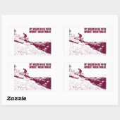 Sticker Rectangulaire Mon Vacance Est Votre Pire Cauchemar (Feuille)