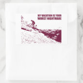 Sticker Rectangulaire Mon Vacance Est Votre Pire Cauchemar (Sac)