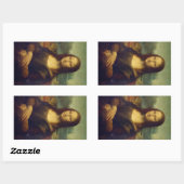 Sticker Rectangulaire Mona Lisa (Feuille)