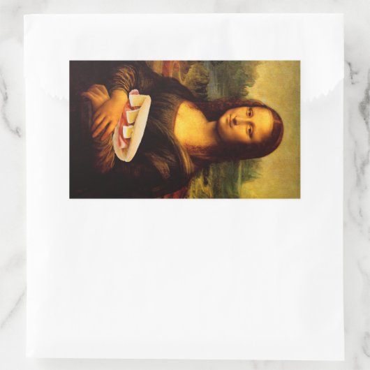 Sticker Rectangulaire Mona Lisa aime Paninis (Sac)