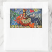 Sticker Rectangulaire Mona Lisa Fun Zodiac Whimsical (Sac)