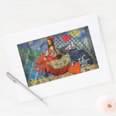 Sticker Rectangulaire Mona Lisa Fun Zodiac Whimsical (Enveloppe)